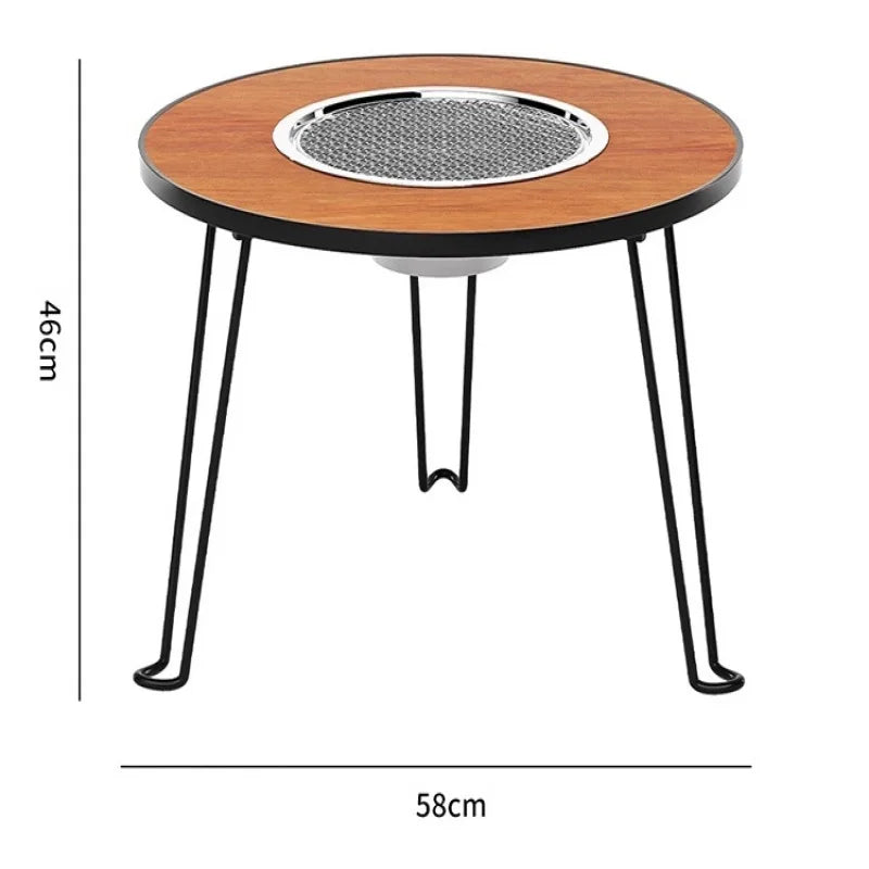 Mesa de camping multifuncional para exteriores, mesa de barbacoa plegable, mesa de barbacoa para patio, mesa de barbacoa para camping, mesa de té