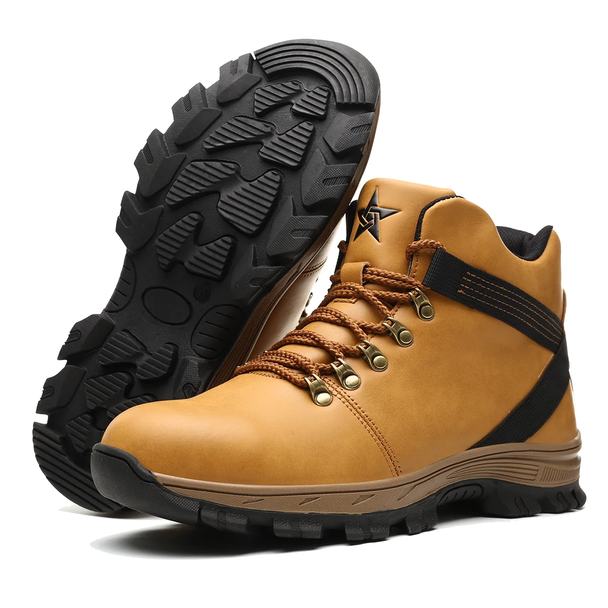 Zapatos de seguridad de moda para hombre, botas con puntera de acero, zapatos de trabajo a prueba de pinchazos, zapatillas de trabajo para hombre, calzado indestructible.