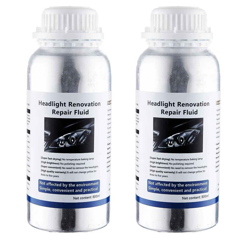 Líquido reparador de faros de coche, renovación de faros de coche, restauración, limpieza, líquido para faros de coche, pulidor de polímero, repuestos para faros de coche