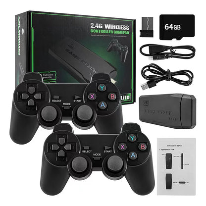 Consola de videojuegos Y6 con salida 4K HD y dos controladores inalámbricos 2.4G, más de 10 000 juegos para PSP/PS1/N64/CP1/CP2/CP3/Neogeo/GBX/MAME