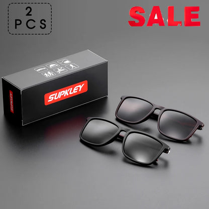 Gafas de sol deportivas SUPKLEY para hombre, polarizadas, cómodas, cuadradas, ligeras, accesorio original