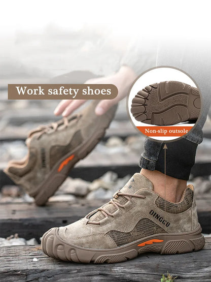 Calzado de seguridad de alta calidad para hombre, con puntera de acero, resistente a golpes y perforaciones. Botas de seguridad antipinchazos.