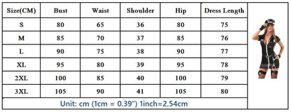 Hot Buy Black Sexy Police Costume Female Cop Officer Uniform Halloween Cosplay Adult Policewoman Fancy Dress