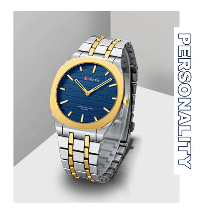 Reloj de cuarzo fino de la marca de moda CURREN, relojes de pulsera sencillos y personalizados con esfera de 38 mm resistente al agua