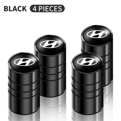 4 tapas para válvula de aire de rueda de coche para Hyundai IONIQ Tucson I30 I40 Fe CM DM Elantra Sonata RB LC Kona, accesorios para coche.