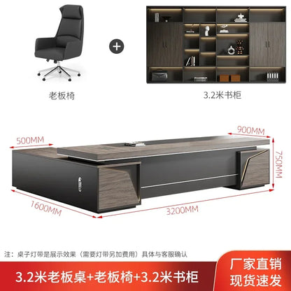Organizador de escritorio de oficina vintage de lujo ligero en forma de L, escritorios de computadora de madera oscura de mediados de siglo, muebles de oficina Work Art Bureau Meuble
