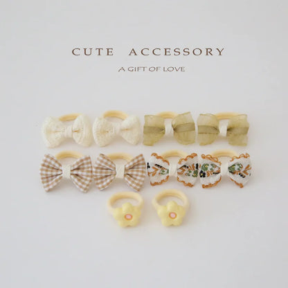 Accesorios para el cabello para niñas, lindas cintas para el cabello, linda cuerda para el cabello, 10 piezas/lote, pinzas elásticas para el cabello para niños.