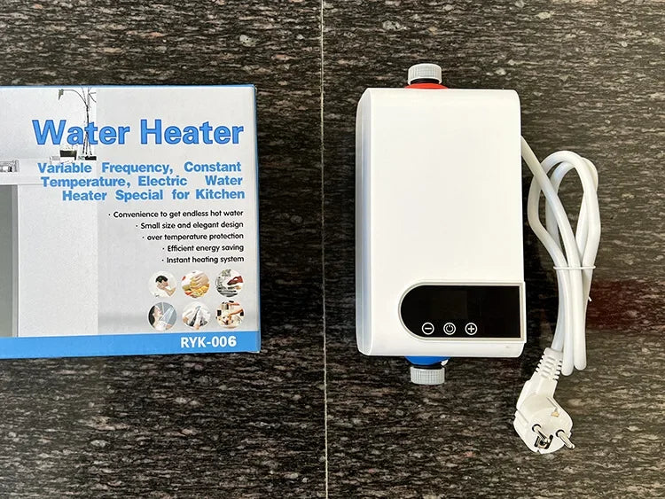 Calentador de agua eléctrico instantáneo con función de memoria, conversión de frecuencia y temperatura constante. 220 V, 4500 W.