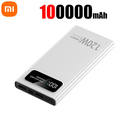 Cargador de batería externo Xiaomi de 500.000 mAh y 120 W de carga ultrarrápida, PD de 20 W, para iPhone Pro y Samsung.