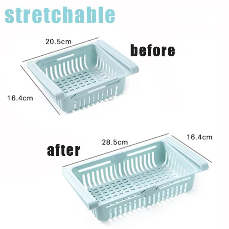 Organizador de refrigerador, caja de almacenamiento, creativo, multifuncional, cajón para refrigerador, para frutas, huevos, alimentos, contenedor de almacenamiento de plástico, estante