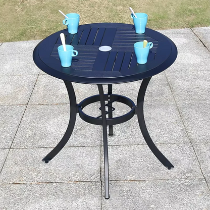 Mesa redonda/cuadrada para exterior, mesa de jardín, mesa de comedor moderna de madera y plástico, mesa larga para exteriores, ocio, patio, villa