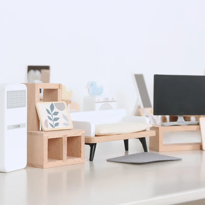 Accesorios en miniatura para casa de muñecas, colección de muebles para el hogar de la familia Forest, juego de ollas de cocina para niños y niñas, regalo