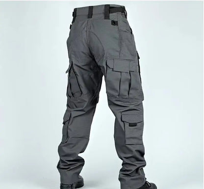 Tactical Cargo Pants Mens Multi-Pockets Wear-resistant Military Trousers Outdoor Training Hiking Fishing Casual Loose Pants Male