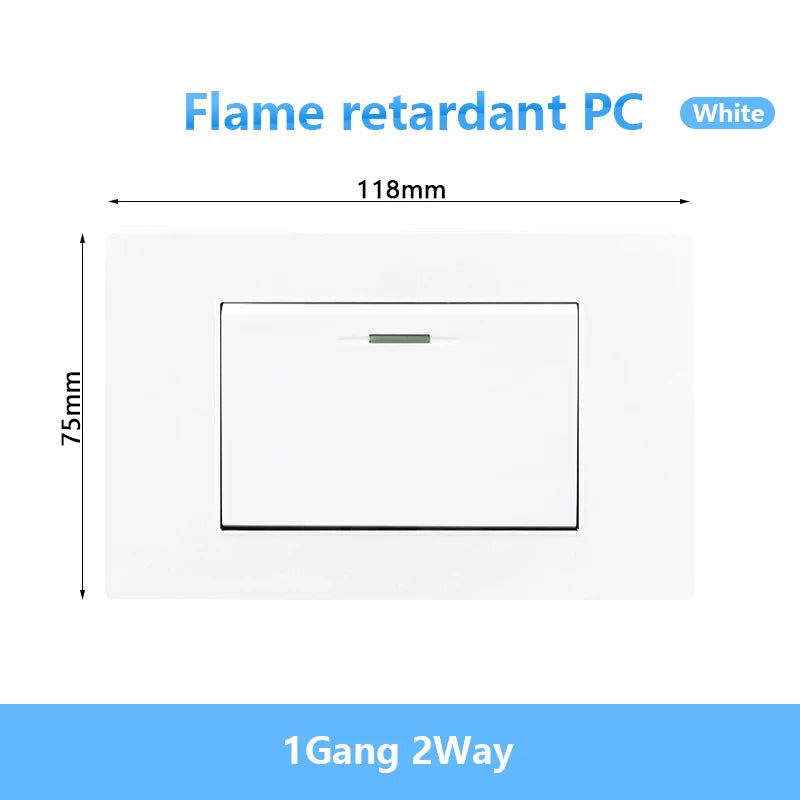 Enchufe de pared USB inteligente tipo C de 20 W con carga rápida para Italia, Chile y México; panel de interruptor de luz eléctrico de Brasil con toma USB-C universal.