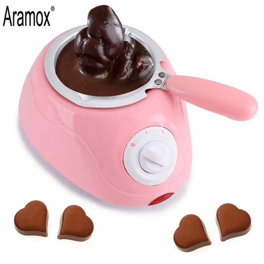 Olla eléctrica para fundir chocolate y dulces, para hacer tú mismo, fuente de chocolate, fondue, máquina para fundir chocolate, herramienta de cocina, enchufe UE 220 V