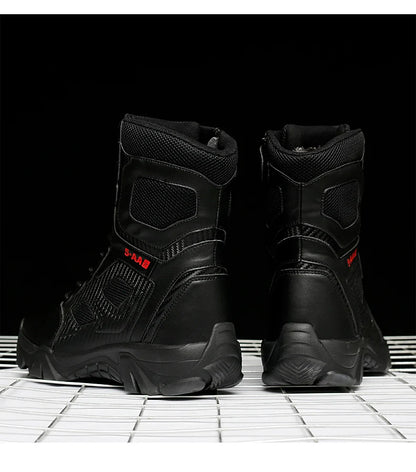Botas tácticas para hombre, nuevas, de invierno, para combate, hasta el tobillo, antideslizantes, para trabajo, seguridad, botas militares, impermeables, para motocicleta.