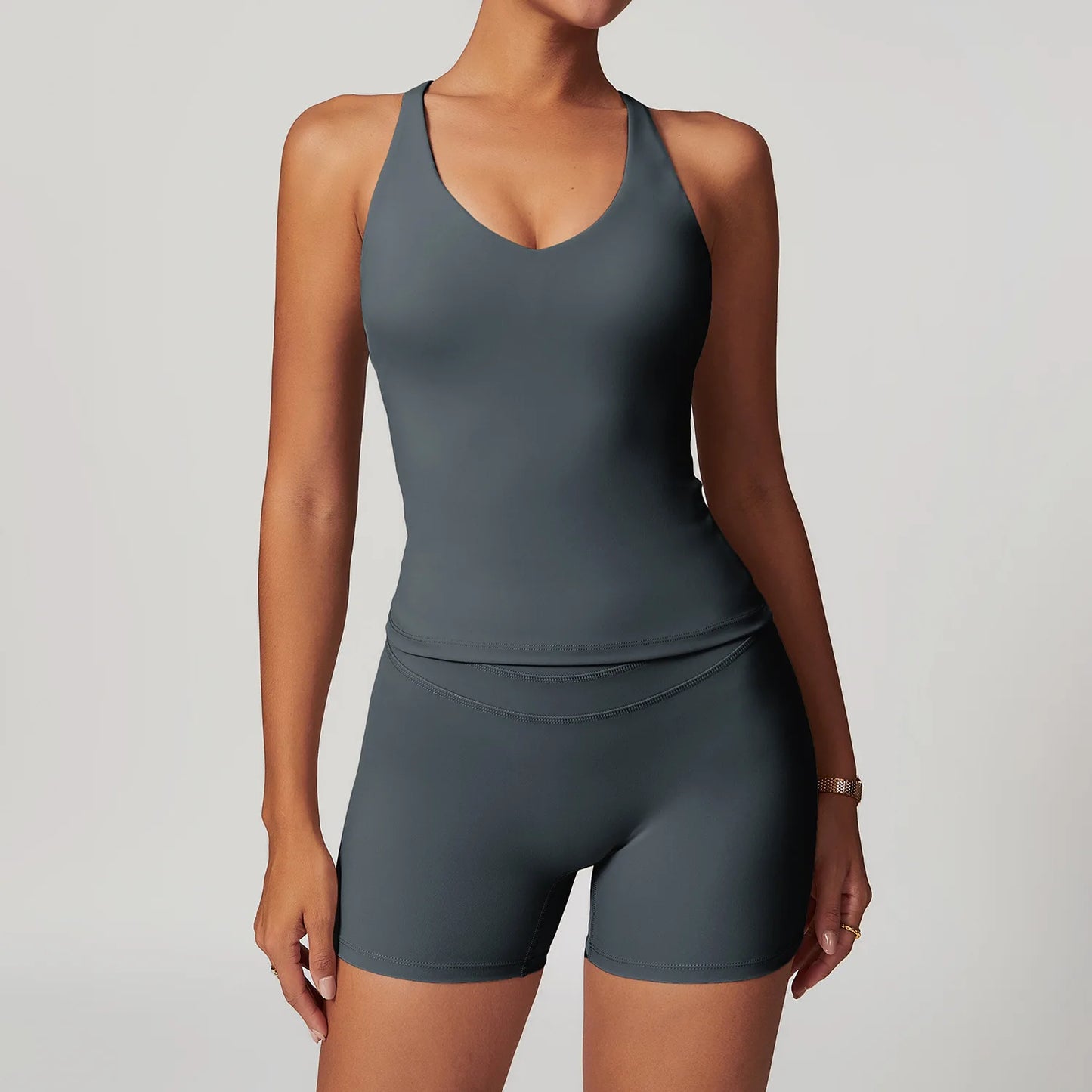 SWELTERING Conjunto de 2 piezas de ropa deportiva para mujer, conjunto de yoga, ropa deportiva para gimnasio, trajes de yoga, conjunto de fitness, chándales, sujetador deportivo, leggings para gimnasio