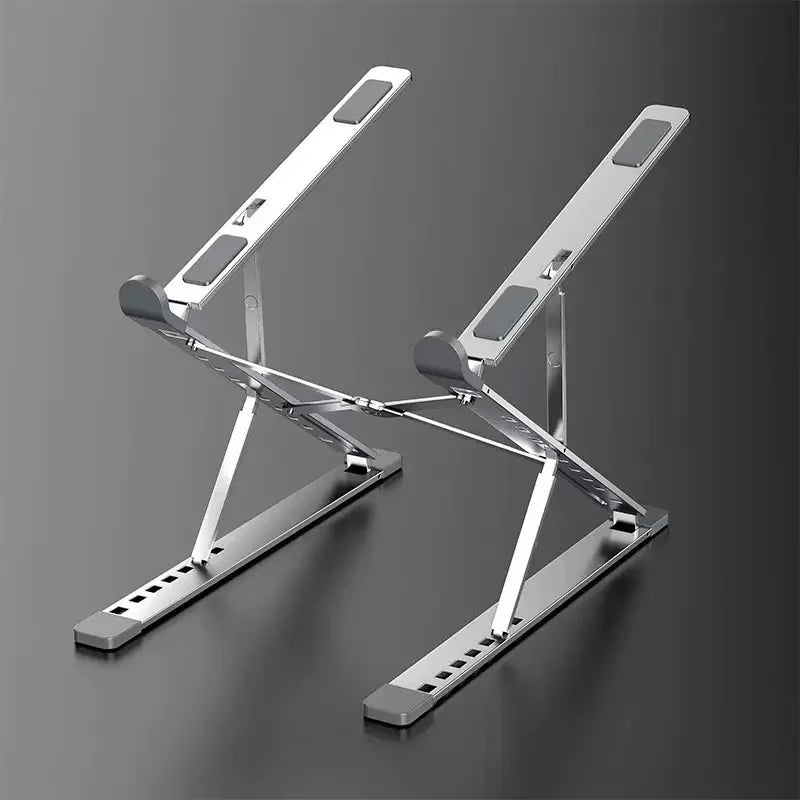 Soporte plegable y ajustable de aluminio para ordenador portátil, tableta o PC. Disipación de calor.