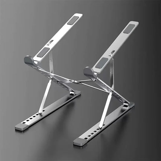 Soporte plegable y ajustable de aluminio para ordenador portátil, tableta o PC. Disipación de calor.