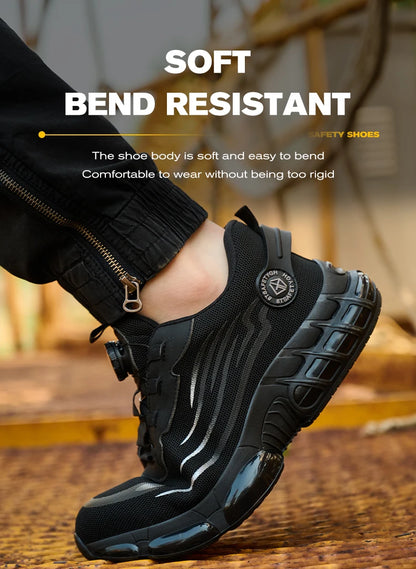 Work Safety Shoes Men Women Steel Toe Sneakers Air Cushion Indestructible Security Protection Safety Boots Size 47 48 Footwear