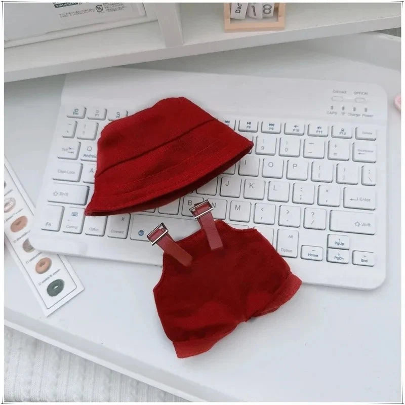 Para Labubu 15-17 cm v1v2 Conjunto de accesorios de atuendo Mini sombrero mono decoración ropa pequeña juguetes para niños regalo de cumpleaños