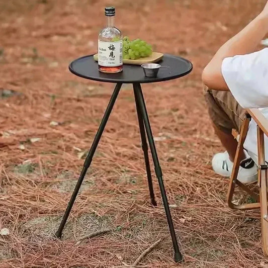 Mesa redonda pequeña para exteriores, para acampar, ocio, ultraligera, portátil, para picnic, jardín, mesa de centro, mesa de té y mesa de comedor.