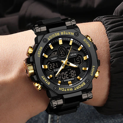 Relojes militares de lujo para hombre LIGE 2024, marca superior, resistentes al agua 5 bar, deportivos, de cuarzo con LED, para hombre, Relogio Masculino.