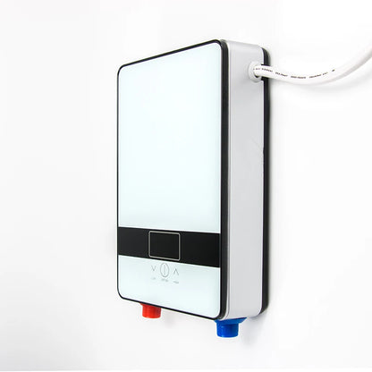 Calentador de agua eléctrico instantáneo de 6500 W y 220 V con termostato. Calentador de flujo para baño. Calefacción instantánea para cocina y ducha.