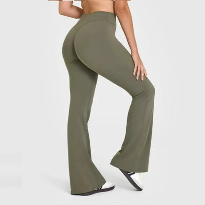 Active Wide Legging High Waist Sporty leggings woman Sports Long Pants Seamless Scrunch Hip-lifting Wide-leg pants
