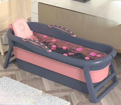 Cubo de baño grande y grueso que puede sentarse y acostarse Artefacto doméstico Bañera plegable para adultos Lavabo de baño para adultos Sudor por todas partes