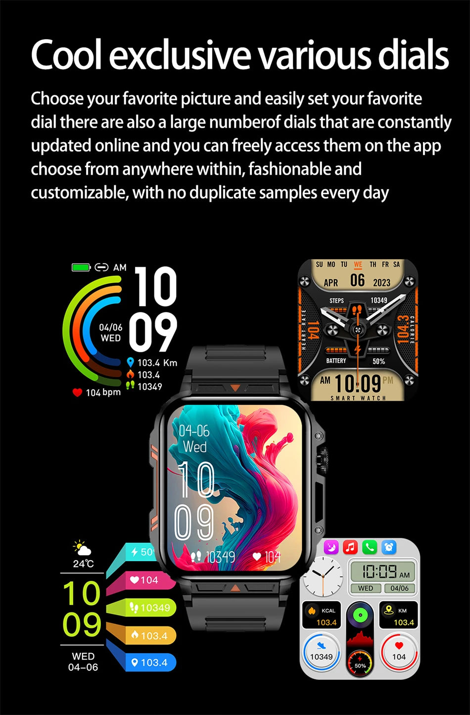 FOXBOX 2025 - Reloj inteligente para hombre y mujer, de 1,95 pulgadas, con Bluetooth, llamadas, IP68, resistente al agua, deportivo y de fitness