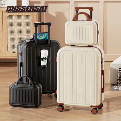 Maleta de 20, 22, 24, 26 y 28 pulgadas con ruedas y portavasos, ideal para viajes de negocios.
