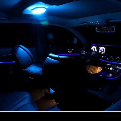 Luz de techo de coche, iluminación interior, luz de ambiente de techo magnética, luz de lectura, iluminación de gabinete, iluminación de dormitorio, carga inalámbrica USB