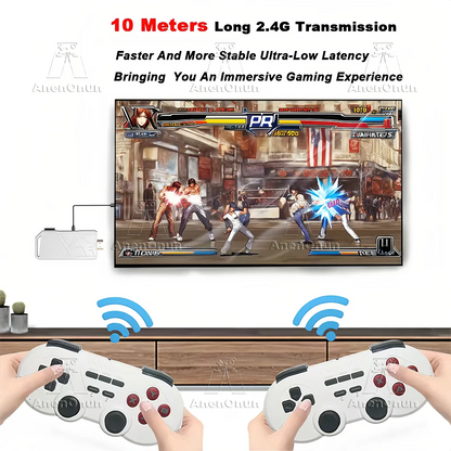 Consola de videojuegos 4K con más de 41 000 juegos, emulador Emuelec 9, entretenimiento familiar, retro arcade, TV, con 2 mandos.
