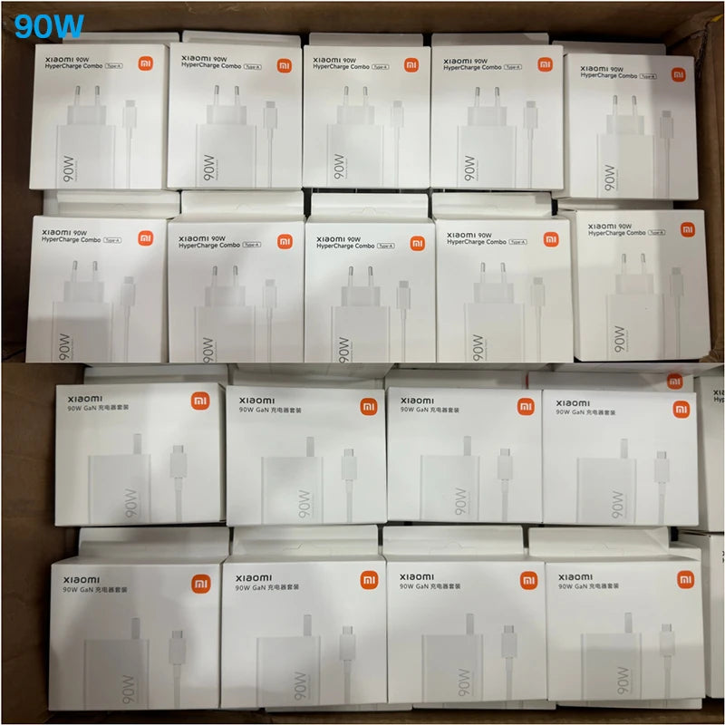Xiaomi 90W Charger Fast Turbo Charging Wall Power Adapter 1M 6A Type C Cable Xiaomi Mi 15 14 Ultra Pro POCO X7 X6 Redmi Note 11T