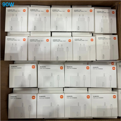 Xiaomi 90W Charger Fast Turbo Charging Wall Power Adapter 1M 6A Type C Cable Xiaomi Mi 15 14 Ultra Pro POCO X7 X6 Redmi Note 11T