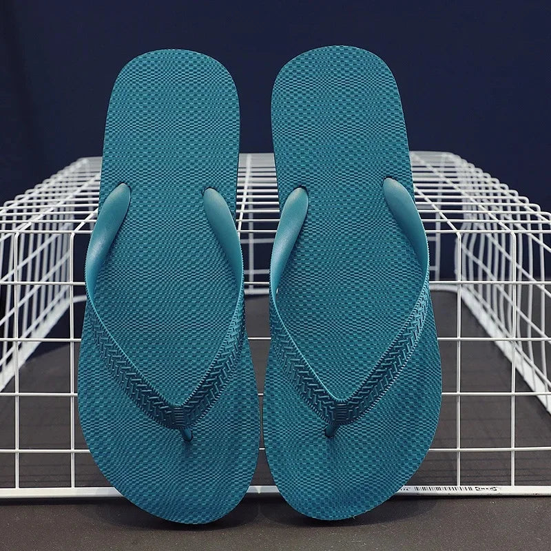 Sandalias de playa de verano para mujer, de moda, antideslizantes, con tiras, de PVC, de color puro, para uso en exteriores, estilo sencillo.