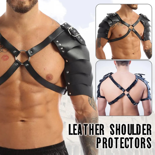 Armadura de disfraz medieval para hombre, accesorio de cosplay, correa de hombro ajustable de cuero PU, estilo gótico vintage, para caballeros y guerreros.