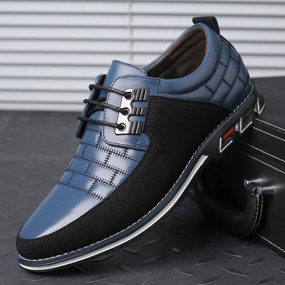 Zapatos casuales de hombre con cordones y punta redonda, deportivos, de piel italiana, para eventos sociales, con envío gratuito, elegantes.