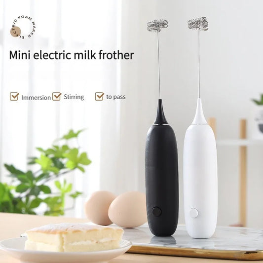 Batidor de huevos portátil con batería, mezclador automático de espuma para café y leche, herramientas de cocina