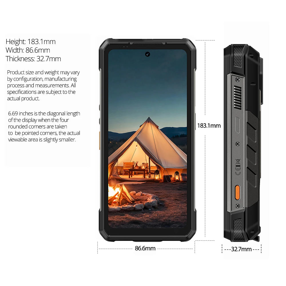 【Estreno mundial】Ulefone Armor 34 Pro 5G, teléfono resistente con IA, batería de 25500 mAh, hasta 32 GB + 512 GB, proyector integrado, pantalla de 6,95" a 120 Hz, NFC.