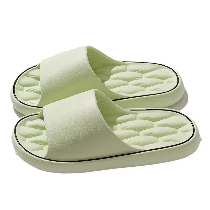 Zapatillas de casa sin cordones para mujer, suela plana, para baño, suela suave, para verano, para parejas, zapatos de hombre modernos, material de PVC, calzado cómodo.