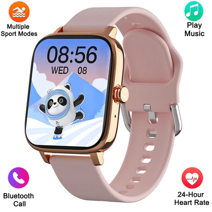 Nuevo reloj inteligente para mujer, con esfera personalizada, para Android IOS, resistente al agua, con Bluetooth, llamadas, música, reloj táctil completo para mujer