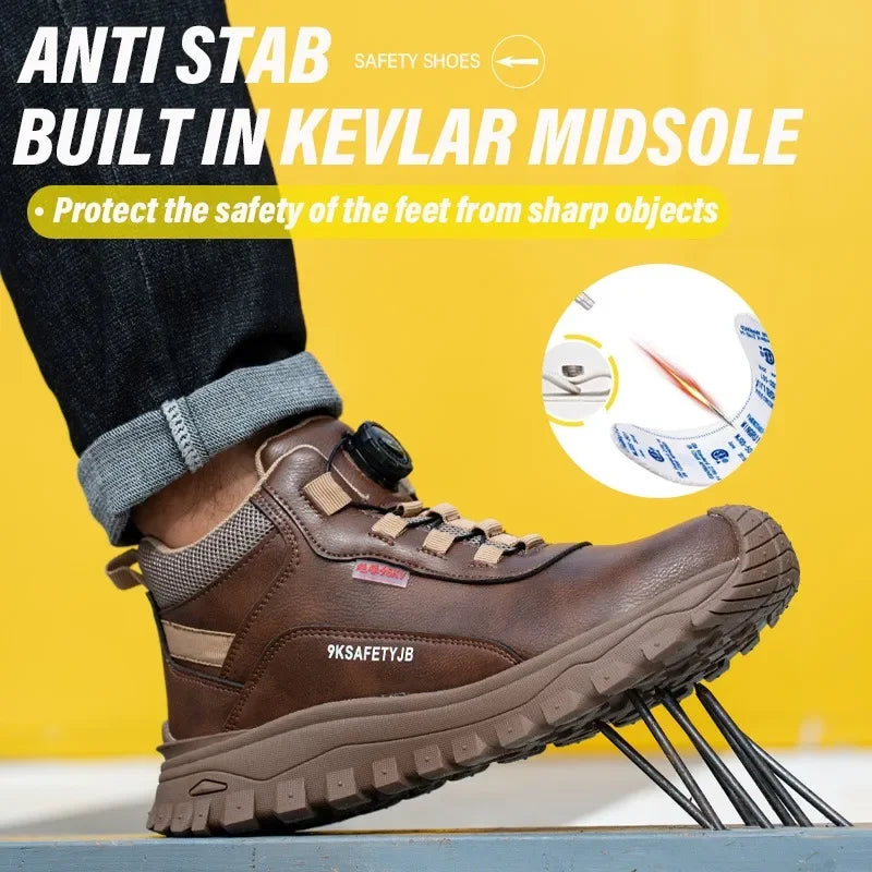 Zapatos de seguridad de 6 kV para hombre, modernos, con aislamiento, impermeables, antideslizantes, cómodos y transpirables.