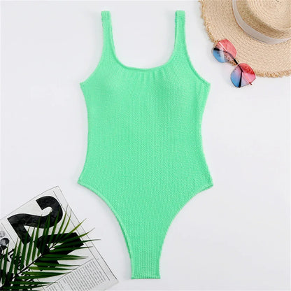 Sexy Solid Swimwear Female One Piece Swimsuit Closed Push Up Women's Swimming Bathing Suits Bodysuit Beach Pool Bather 2025
