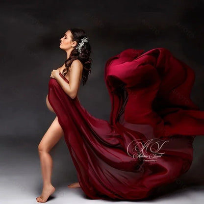 Accesorios de fotografía de maternidad DIY, capa, vestido, tela de gasa, modelado simple, fondo fotográfico para estudio, vestido largo volador para fotos