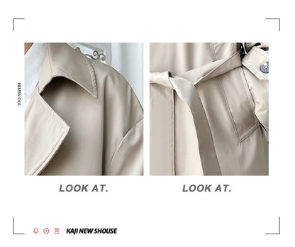 Gabardina de hombre, corte ajustado, cruzada, con cinturón, cortavientos, solapa, chaqueta larga, informal, impermeable, tallas M-5XL