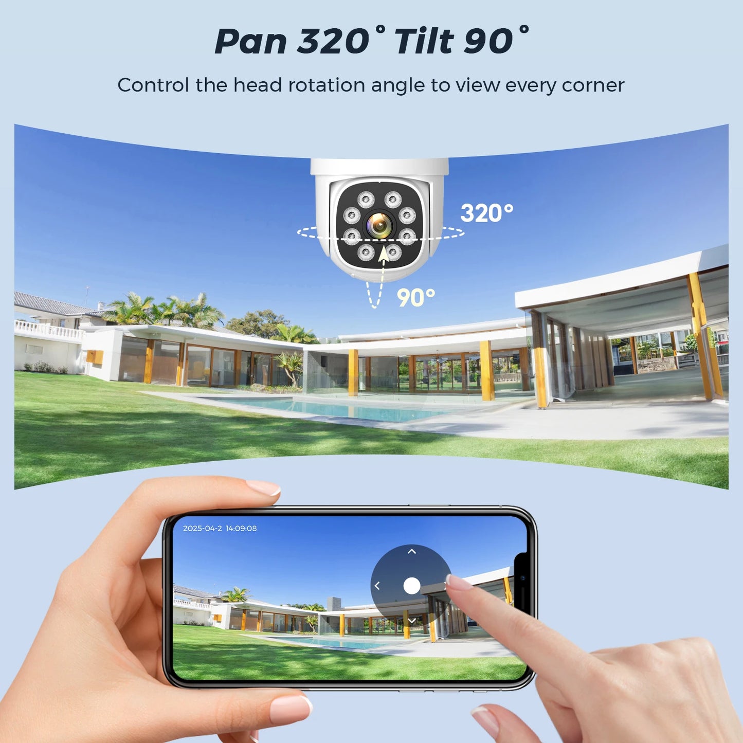 Cámara solar BESDER 4G con tarjeta SIM, 4MP, AOV, grabación de vídeo 24/7, batería de 9000mAh, detección humana, cámara IP de videovigilancia iCSee