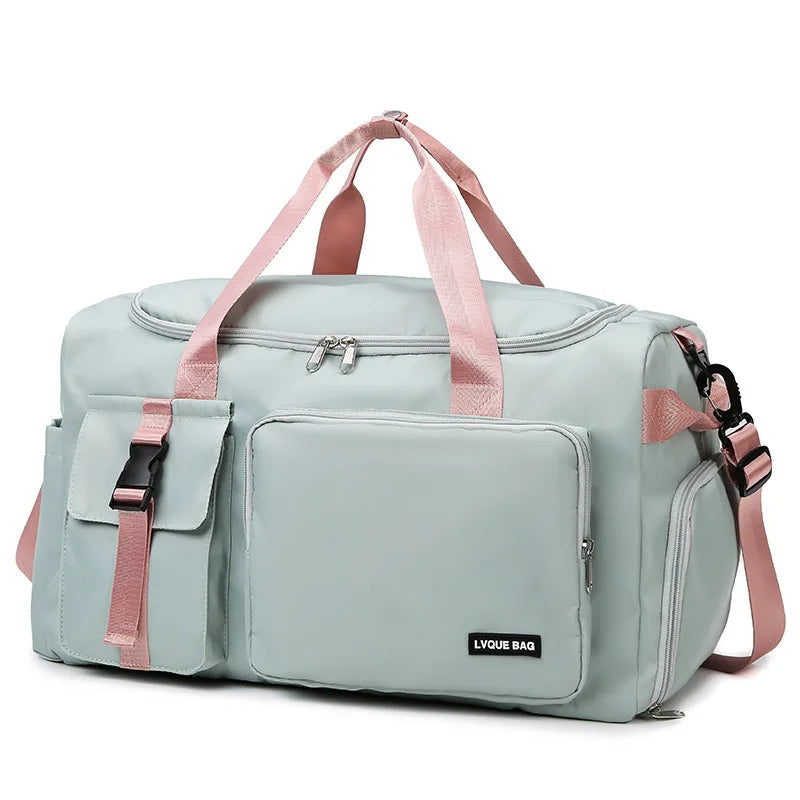 Bolsa deportiva de gimnasio, bolsa de viaje seca y húmeda para mujer, para natación, hombro, bandolera, fitness, viajes al aire libre, bolsa de viaje de fin de semana, bolsa de lona
