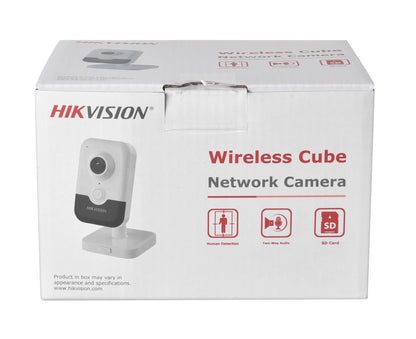 Cámara IP Hikvision DS-2CD2443G2-IW de 4 MP, inalámbrica para interiores, con detección de movimiento humano por infrarrojos, WiFi, PoE, audio bidireccional y ranura para tarjeta SD.